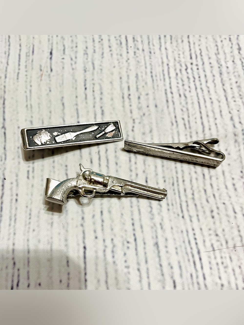 Vintage Silver Men’s Tie Clips